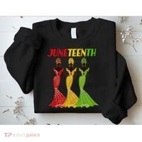 Celebrate Juneteenth Beautiful Black African American Women Attire Sweatshirt thumb 2