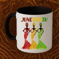 Celebrate Juneteenth Beautiful Black African American Women Attire Coffee Mug thumb 2