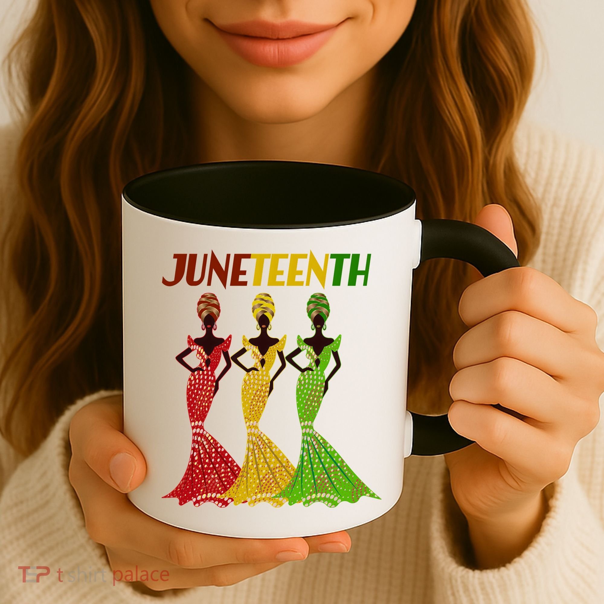 Celebrate Juneteenth Beautiful Black African American Women Attire Coffee Mug