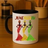 Celebrate Juneteenth Beautiful Black African American Women Attire Coffee Mug thumb 4