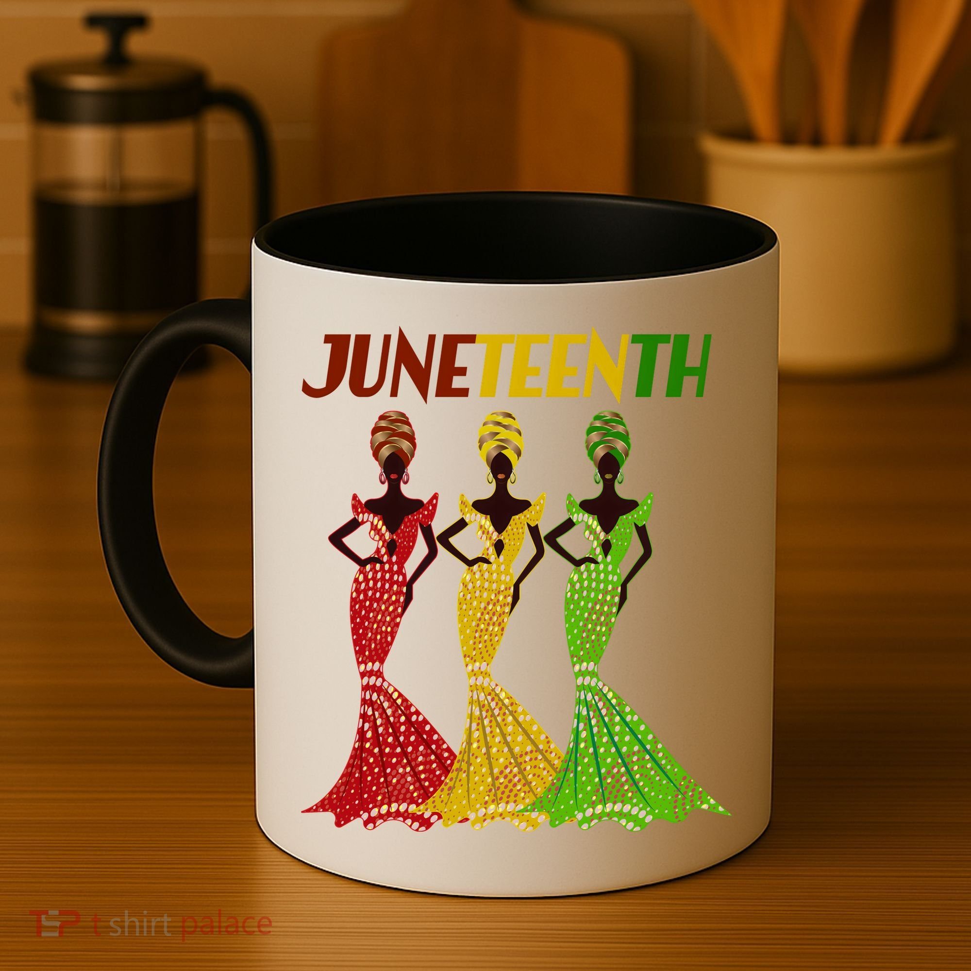 Celebrate Juneteenth Beautiful Black African American Women Attire Coffee Mug