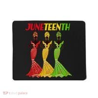 Celebrate Juneteenth Beautiful Black African American Women Attire Mousepad thumb 0