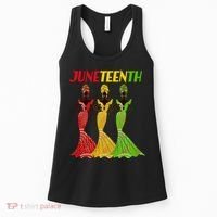 Celebrate Juneteenth Beautiful Black African American Women Attire Women's Tank Top thumb 0