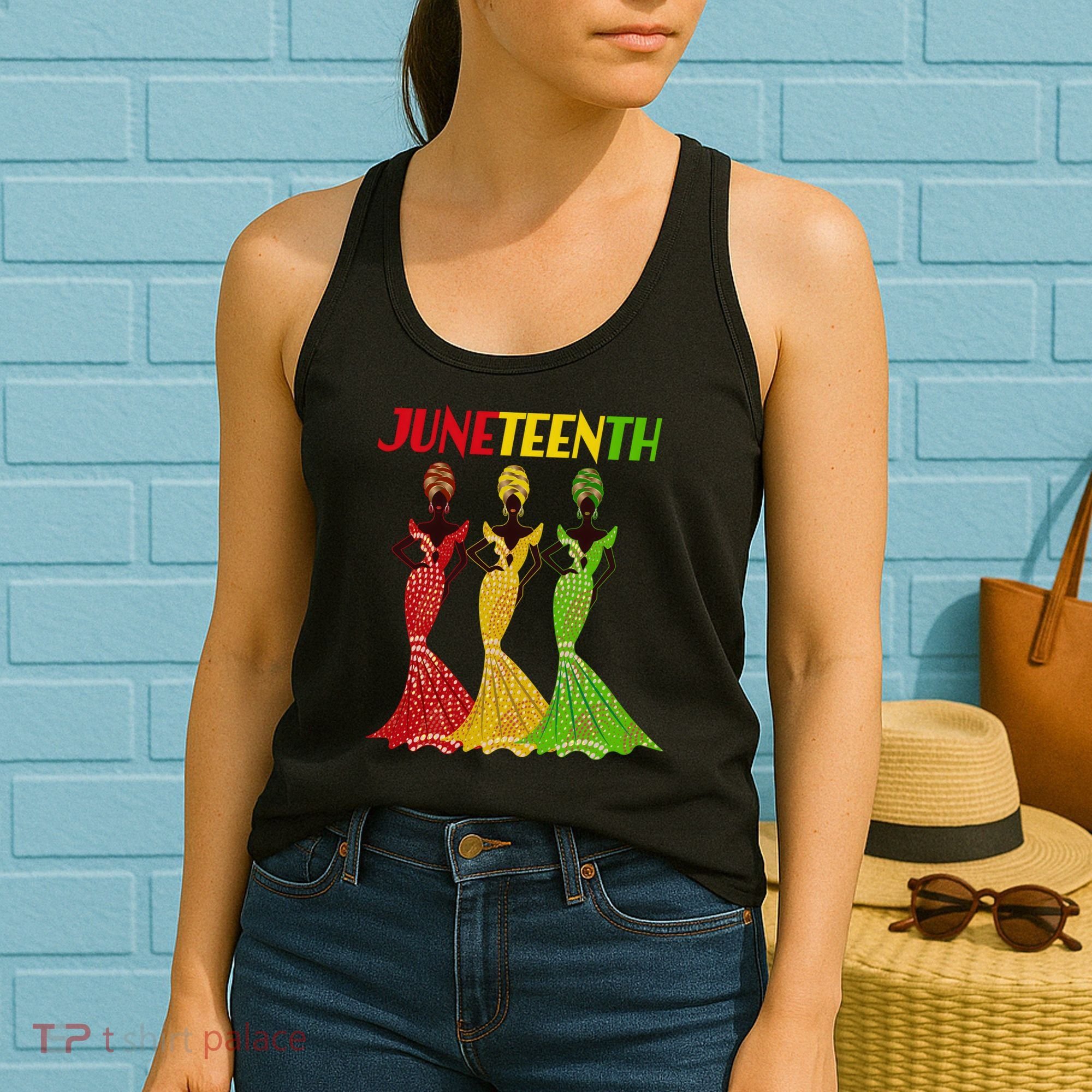 Celebrate Juneteenth Beautiful Black African American Women Attire Women's Tank Top