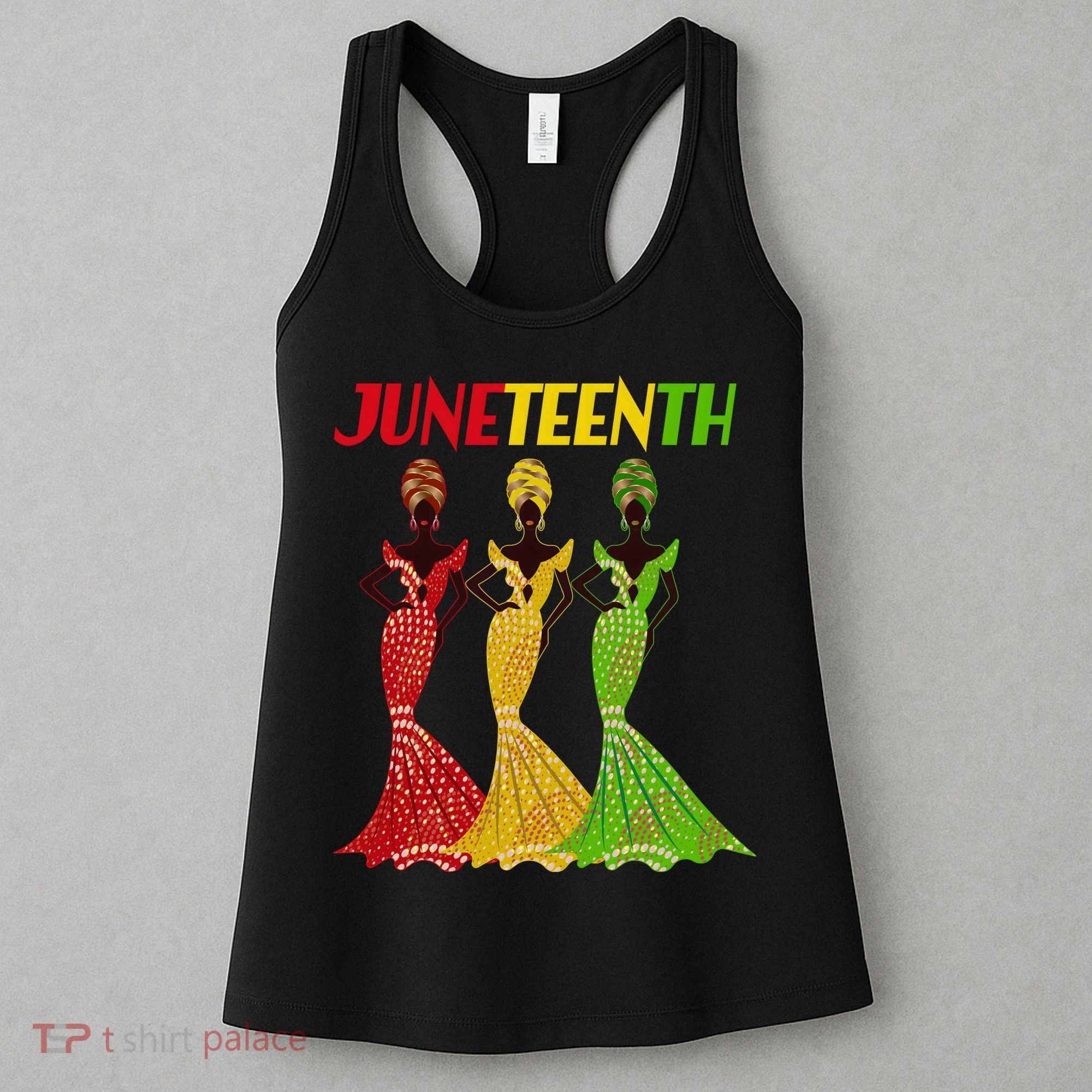 Celebrate Juneteenth Beautiful Black African American Women Attire Women's Tank Top