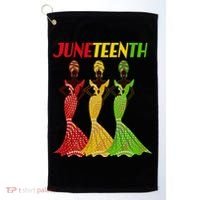 Celebrate Juneteenth Beautiful Black African American Women Attire Golf Towel thumb 0