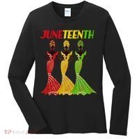Celebrate Juneteenth Beautiful Black African American Women Attire Women's Long Sleeve Shirt thumb 0