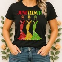 Celebrate Juneteenth Beautiful Black African American Women Attire Women's T-Shirt thumb 2