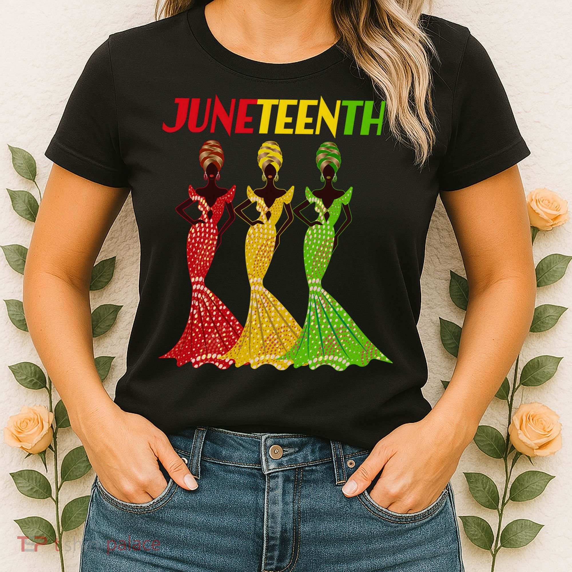 Celebrate Juneteenth Beautiful Black African American Women Attire Women's T-Shirt
