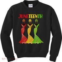 Celebrate Juneteenth Beautiful Black African American Women Attire Kids Sweatshirt thumb 0