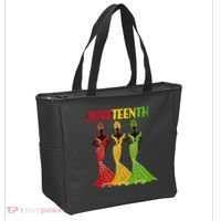 Celebrate Juneteenth Beautiful Black African American Women Attire Tote Bag thumb 2