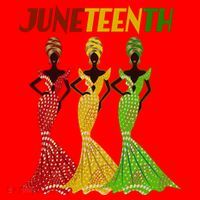 Celebrate Juneteenth Beautiful Black African American Women Attire Santa Hat thumb 1