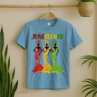 Celebrate Juneteenth Beautiful Black African American Women Attire T-Shirt thumb 2