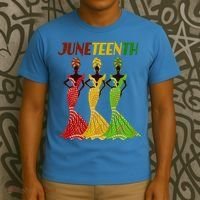 Celebrate Juneteenth Beautiful Black African American Women Attire T-Shirt thumb 3