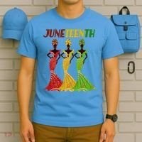 Celebrate Juneteenth Beautiful Black African American Women Attire T-Shirt thumb 5