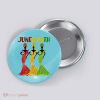 Celebrate Juneteenth Beautiful Black African American Women Attire Button thumb 0