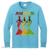 Celebrate Juneteenth Beautiful Black African American Women Attire Kids Long Sleeve Shirt thumb 0