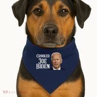 Crooked Joe Biden USA-Made Doggie Bandana thumb 1