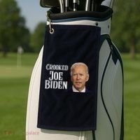 Crooked Joe Biden Golf Towel thumb 2