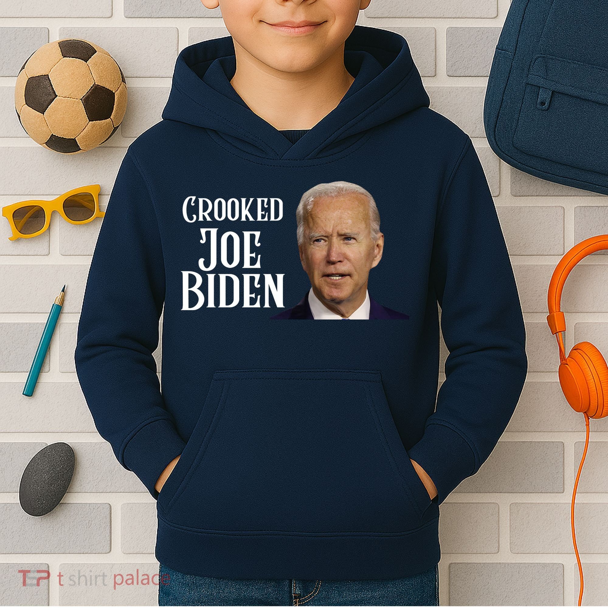 Crooked Joe Biden Kids Hoodie