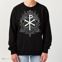 Christogram Jesus Christ Symbol Chi Ro Alpha Omega Catholic Women's Sweatshirt thumb 0