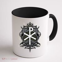 Christogram Jesus Christ Symbol Chi Ro Alpha Omega Catholic Coffee Mug thumb 1