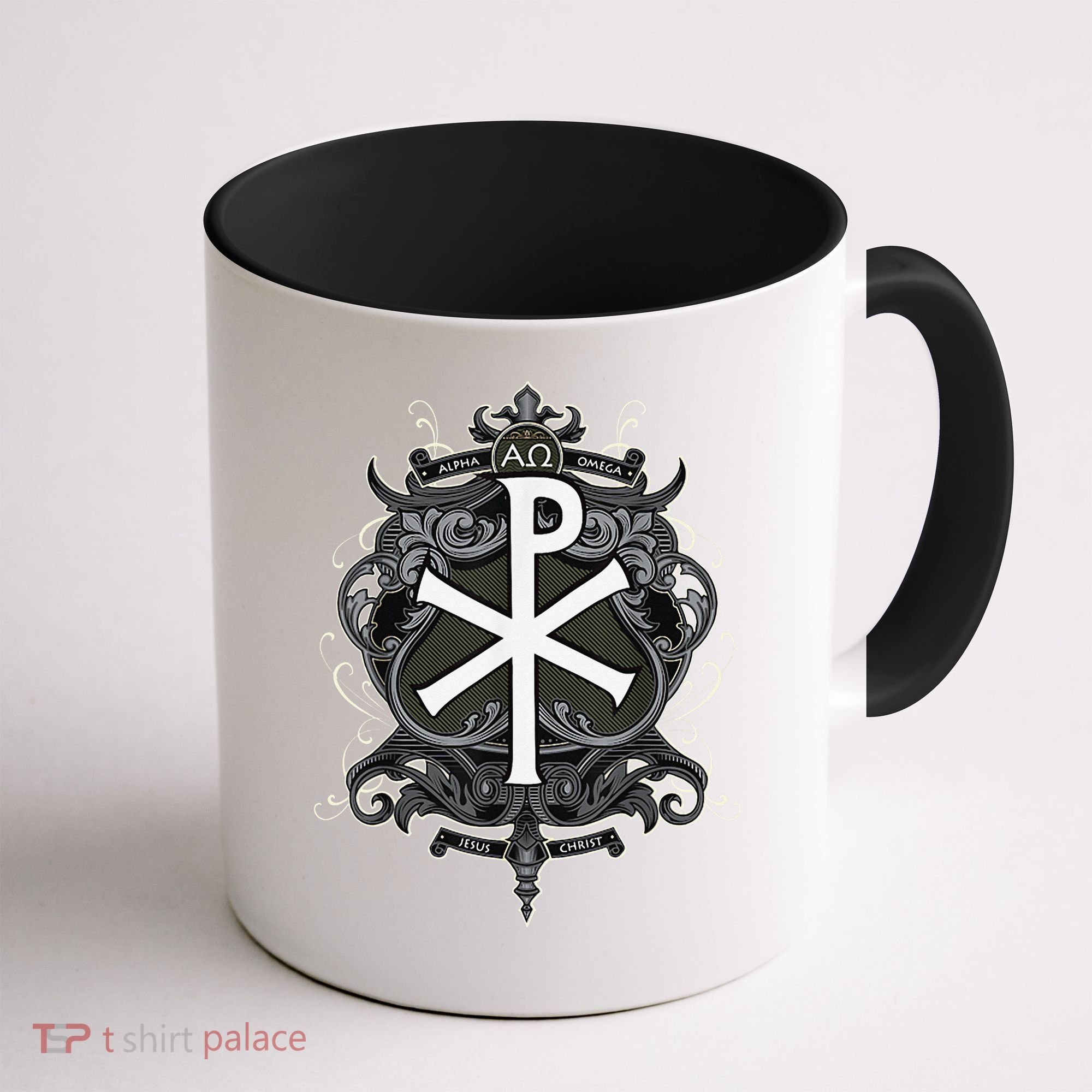 Christogram Jesus Christ Symbol Chi Ro Alpha Omega Catholic Coffee Mug