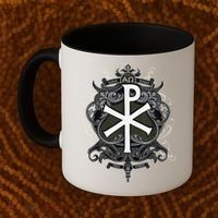 Christogram Jesus Christ Symbol Chi Ro Alpha Omega Catholic Coffee Mug thumb 2