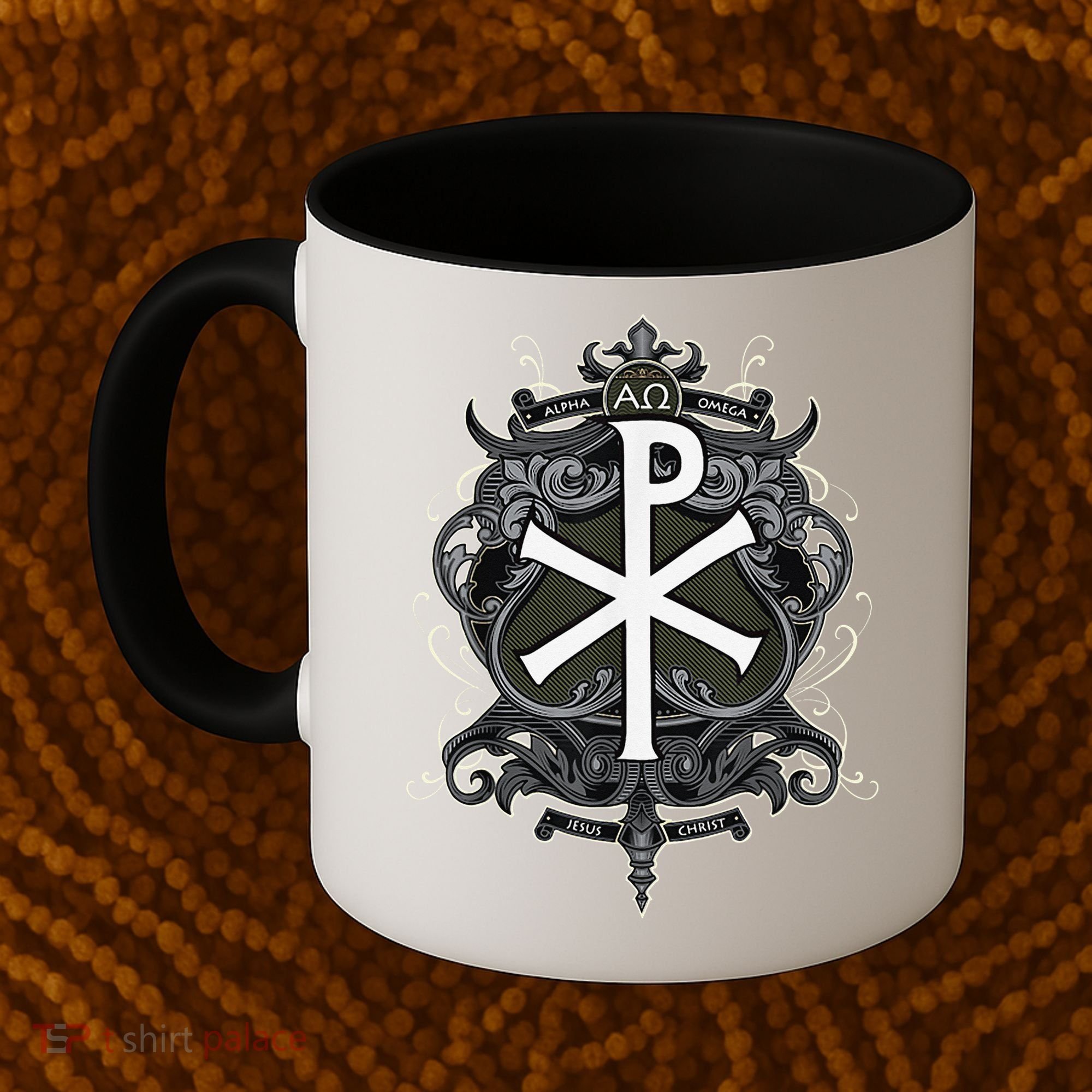 Christogram Jesus Christ Symbol Chi Ro Alpha Omega Catholic Coffee Mug