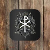 Christogram Jesus Christ Symbol Chi Ro Alpha Omega Catholic Coaster thumb 0