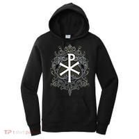 Christogram Jesus Christ Symbol Chi Ro Alpha Omega Catholic Women's Hoodie thumb 0