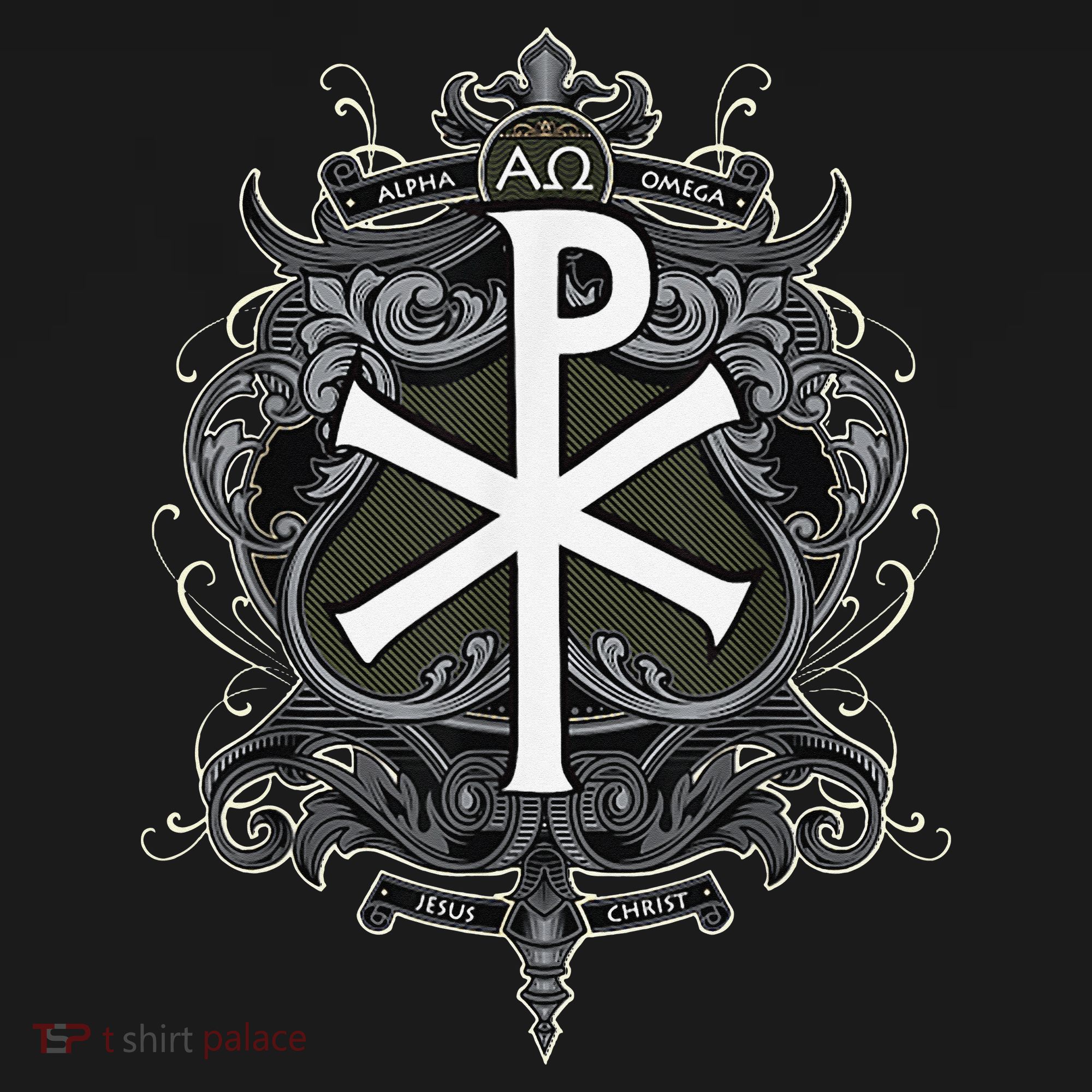 Christogram Jesus Christ Symbol Chi Ro Alpha Omega Catholic Women's Tank Top