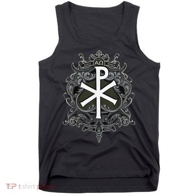 Christogram Jesus Christ Symbol Chi Ro Alpha Omega Catholic Tank Top