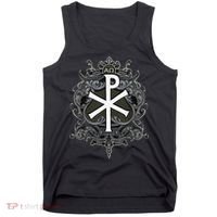 Christogram Jesus Christ Symbol Chi Ro Alpha Omega Catholic Tank Top thumb 0