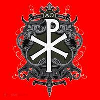 Christogram Jesus Christ Symbol Chi Ro Alpha Omega Catholic Santa Hat thumb 1