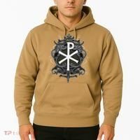 Christogram Jesus Christ Symbol Chi Ro Alpha Omega Catholic Hoodie thumb 2