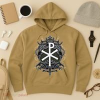 Christogram Jesus Christ Symbol Chi Ro Alpha Omega Catholic Hoodie thumb 3