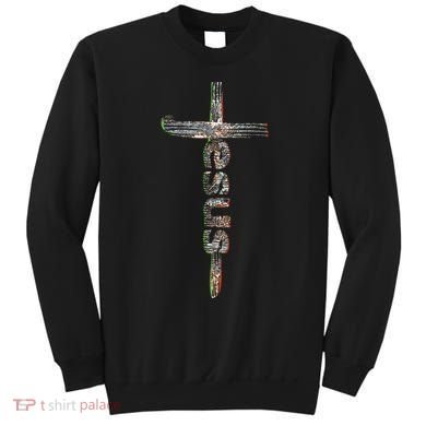 Camo Jesus Cross Sweatshirt