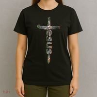 Camo Jesus Cross T-Shirt thumb 4