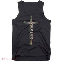Camo Jesus Cross Tank Top thumb 0