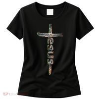 Camo Jesus Cross Women's T-Shirt thumb 0