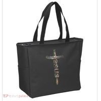 Camo Jesus Cross Tote Bag thumb 2