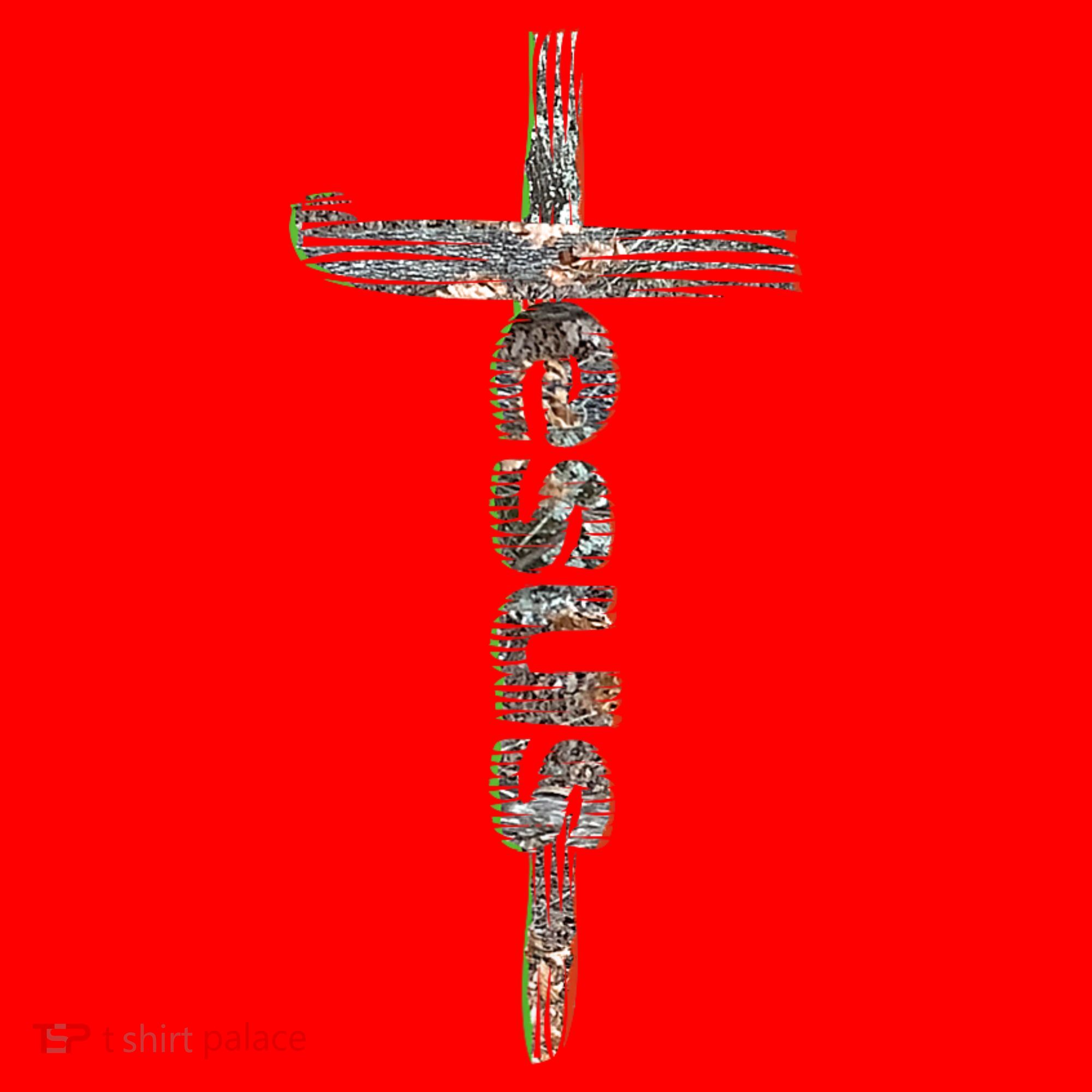 Camo Jesus Cross Santa Hat