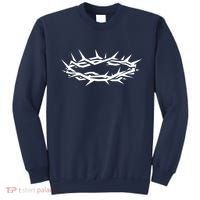 Christian Jesus Crown Of Thorn Good Friday & Easter. Sweatshirt thumb 0