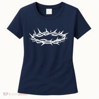 Christian Jesus Crown Of Thorn Good Friday & Easter. Women's T-Shirt thumb 0