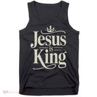 Christian Jesus Christ Is King God Son Tank Top thumb 0