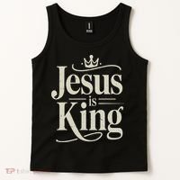 Christian Jesus Christ Is King God Son Tank Top thumb 2