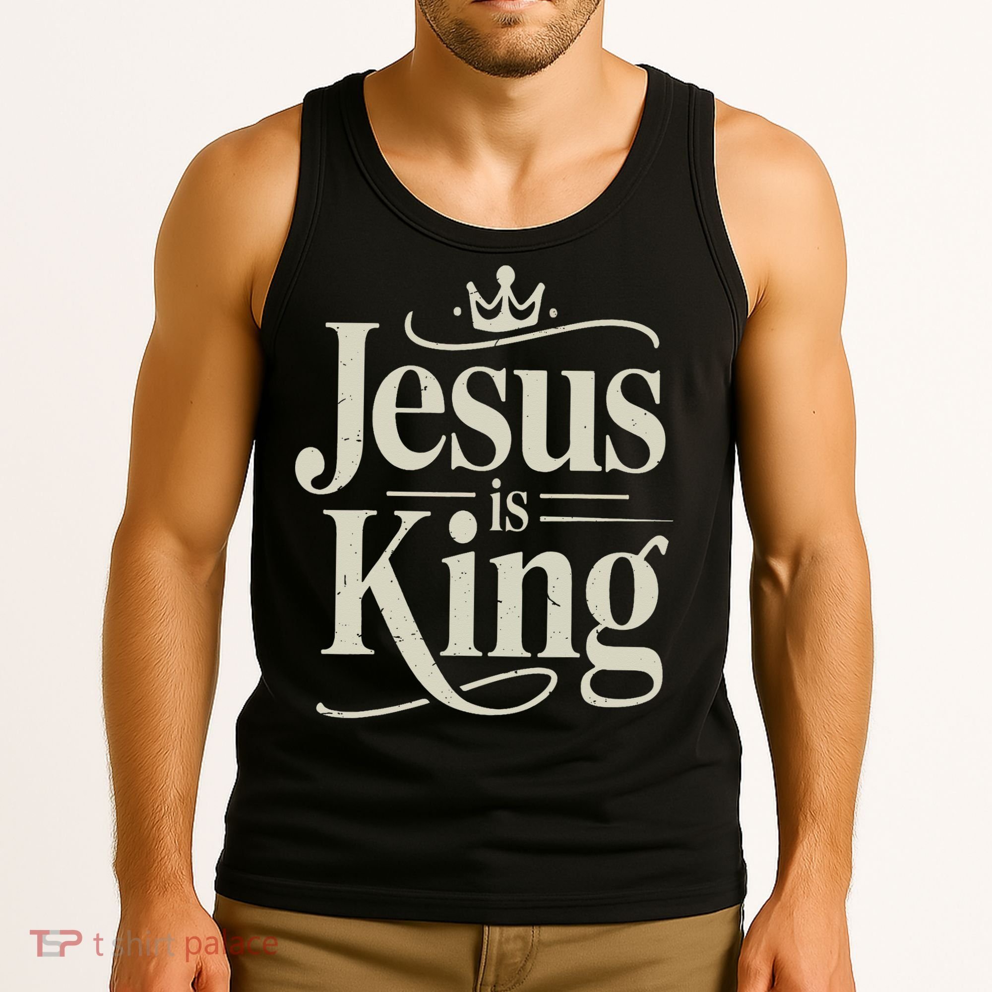 Christian Jesus Christ Is King God Son Tank Top