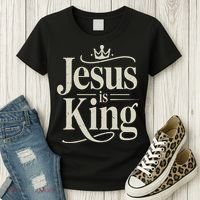 Christian Jesus Christ Is King God Son Women's T-Shirt thumb 3