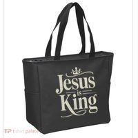 Christian Jesus Christ Is King God Son Tote Bag thumb 2